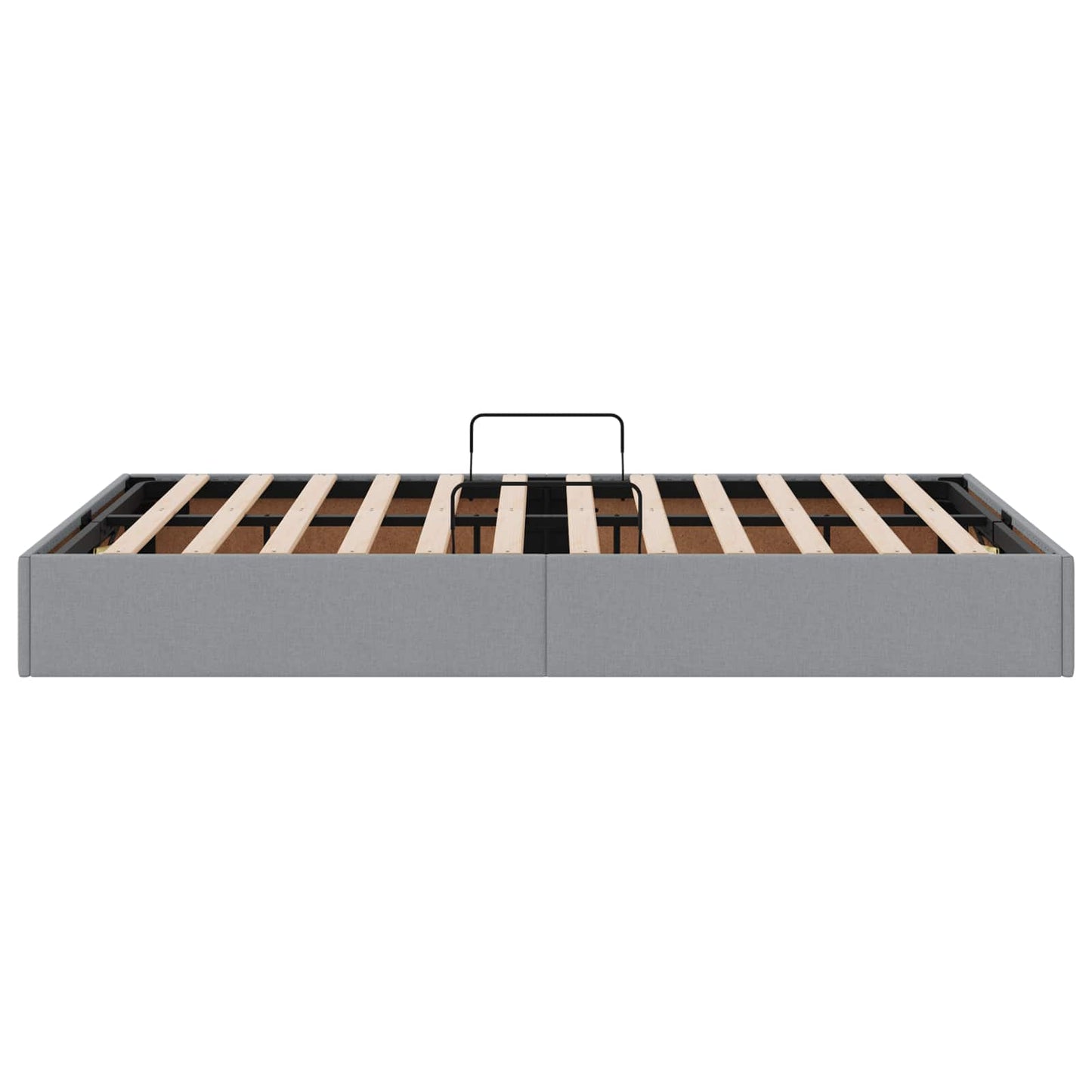 Ottoman Bedframe met opslag Lichtgrijs 120 x 200 cm Stof