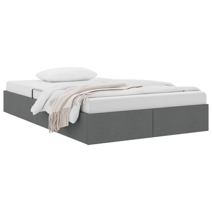 Ottoman Bedframe met opslag Donkergrijs 120 x 200 cm Stof