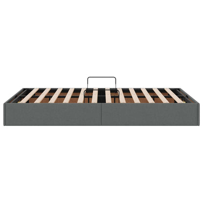 Ottoman Bedframe met opslag Donkergrijs 120 x 200 cm Stof