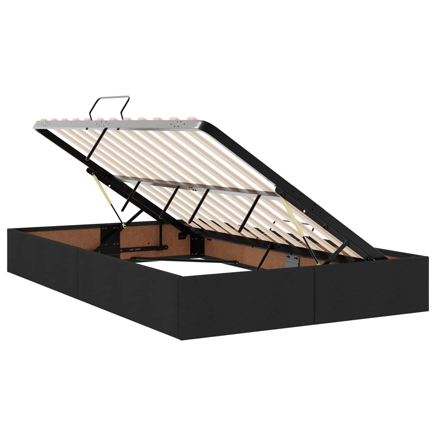 Ottoman Bedframe met opslag Zwart 120 x 200 cm Stof