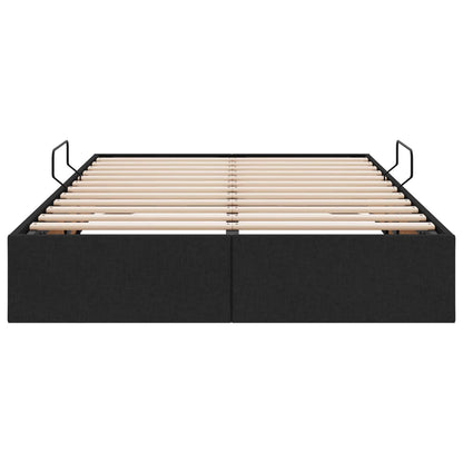 Ottoman Bedframe met opslag Zwart 120 x 200 cm Stof