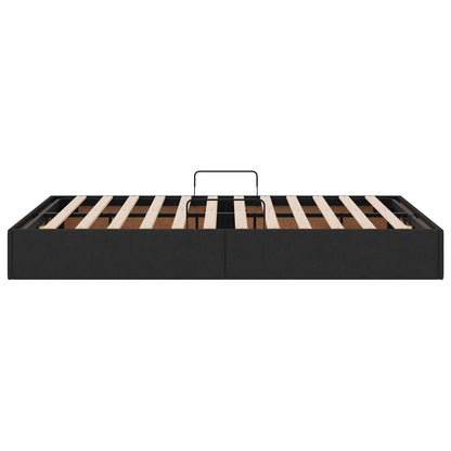 Ottoman Bedframe met opslag Zwart 120 x 200 cm Stof
