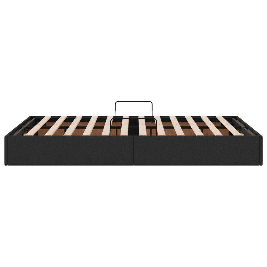 Ottoman Bedframe met opslag Zwart 120 x 200 cm Stof