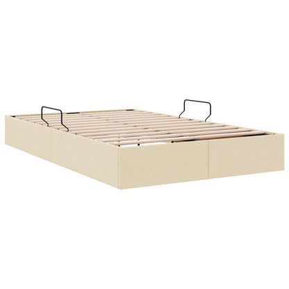 Ottoman Bedframe met opslag Crème 120 x 200 cm Stof