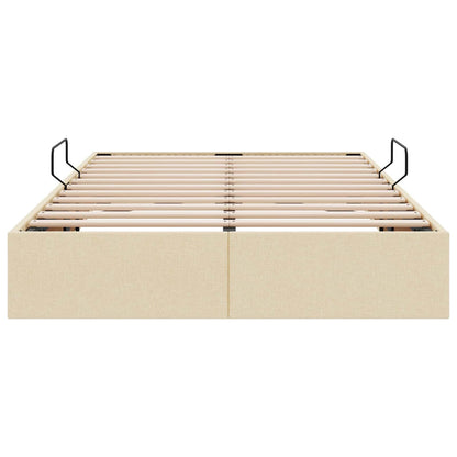Ottoman Bedframe met opslag Crème 120 x 200 cm Stof