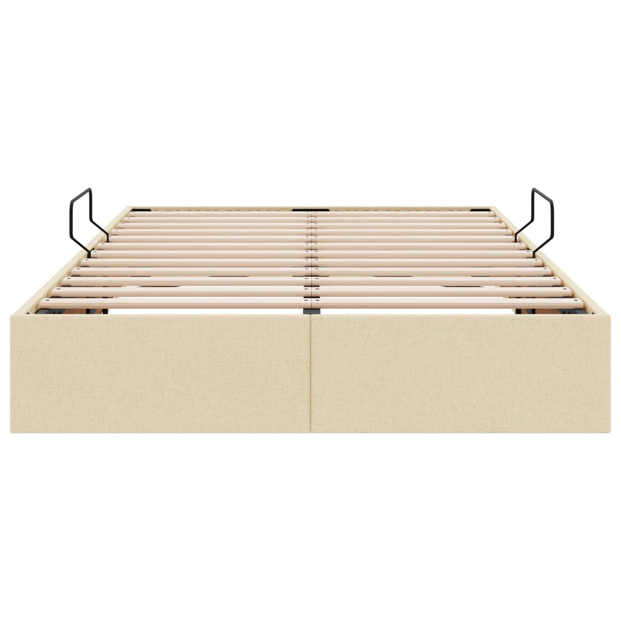 Ottoman Bedframe met opslag Crème 120 x 200 cm Stof
