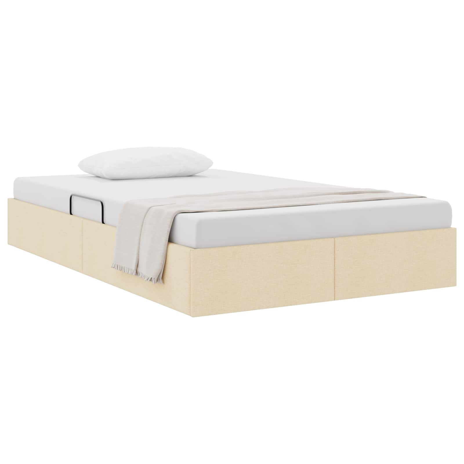 Ottoman Bedframe met opslag Crème 120 x 200 cm Stof