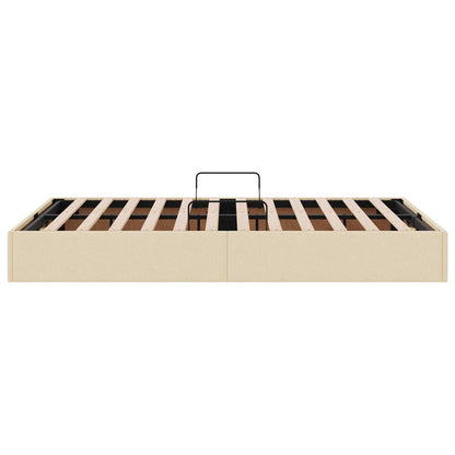 Ottoman Bedframe met opslag Crème 120 x 200 cm Stof