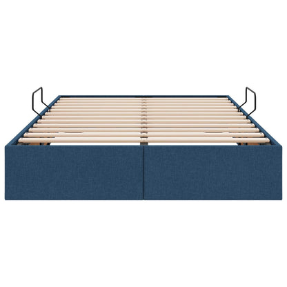 Ottoman Bedframe met opslag Blauw 120 x 200 cm Stof