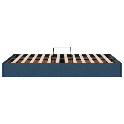 Ottoman Bedframe met opslag Blauw 120 x 200 cm Stof
