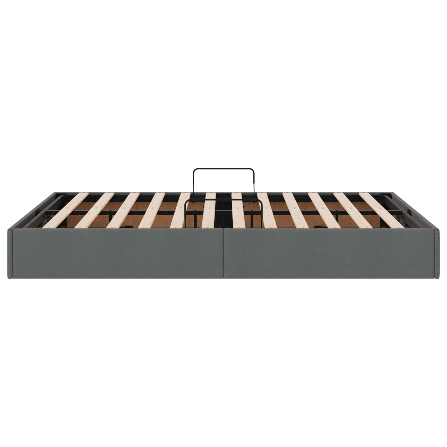Ottoman Bedframe met opslag Donkergrijs 140 x 190 cm Stof