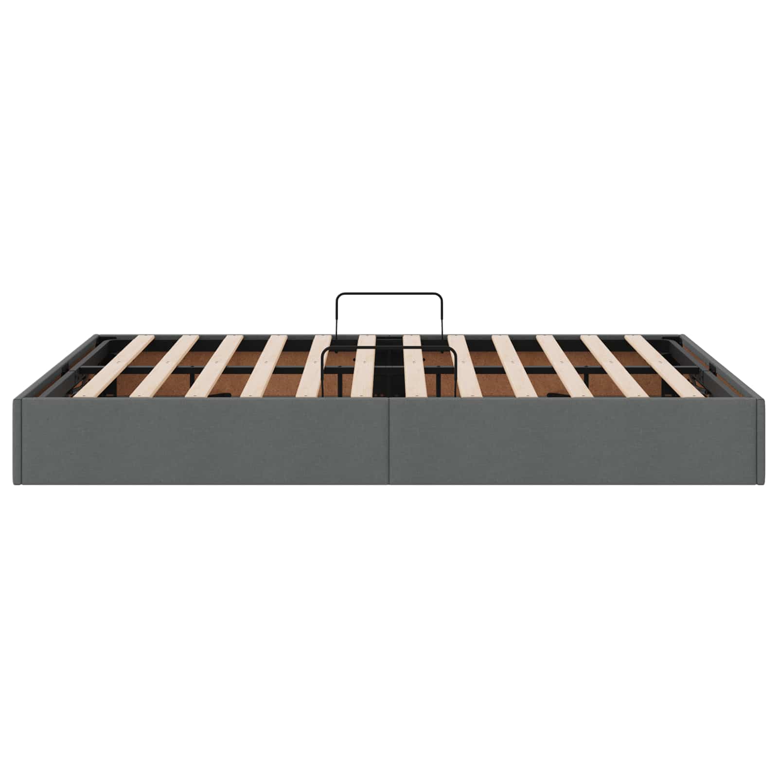 Ottoman Bedframe met opslag Donkergrijs 140 x 190 cm Stof