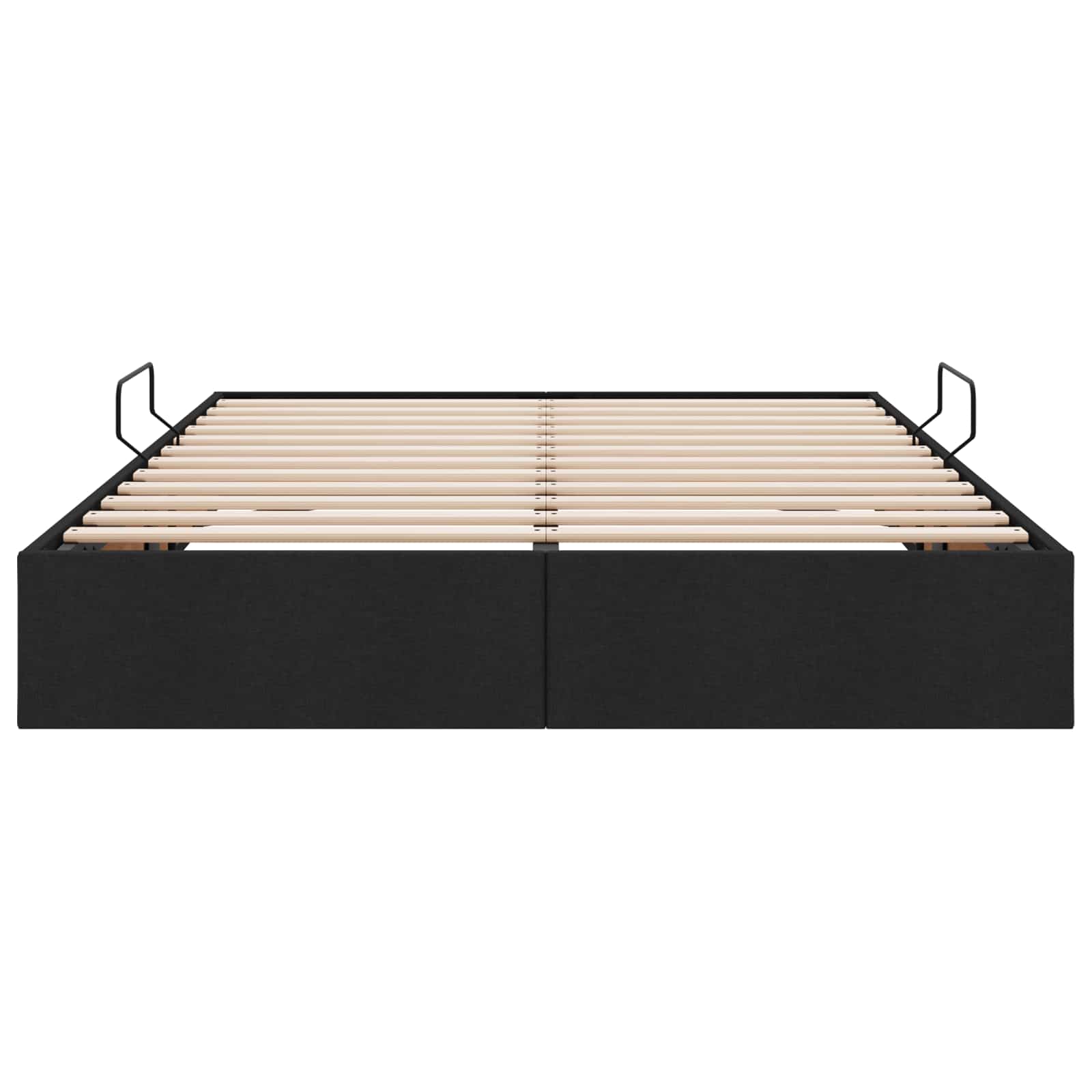 Ottoman Bedframe met opslag Zwart 140 x 190 cm Stof