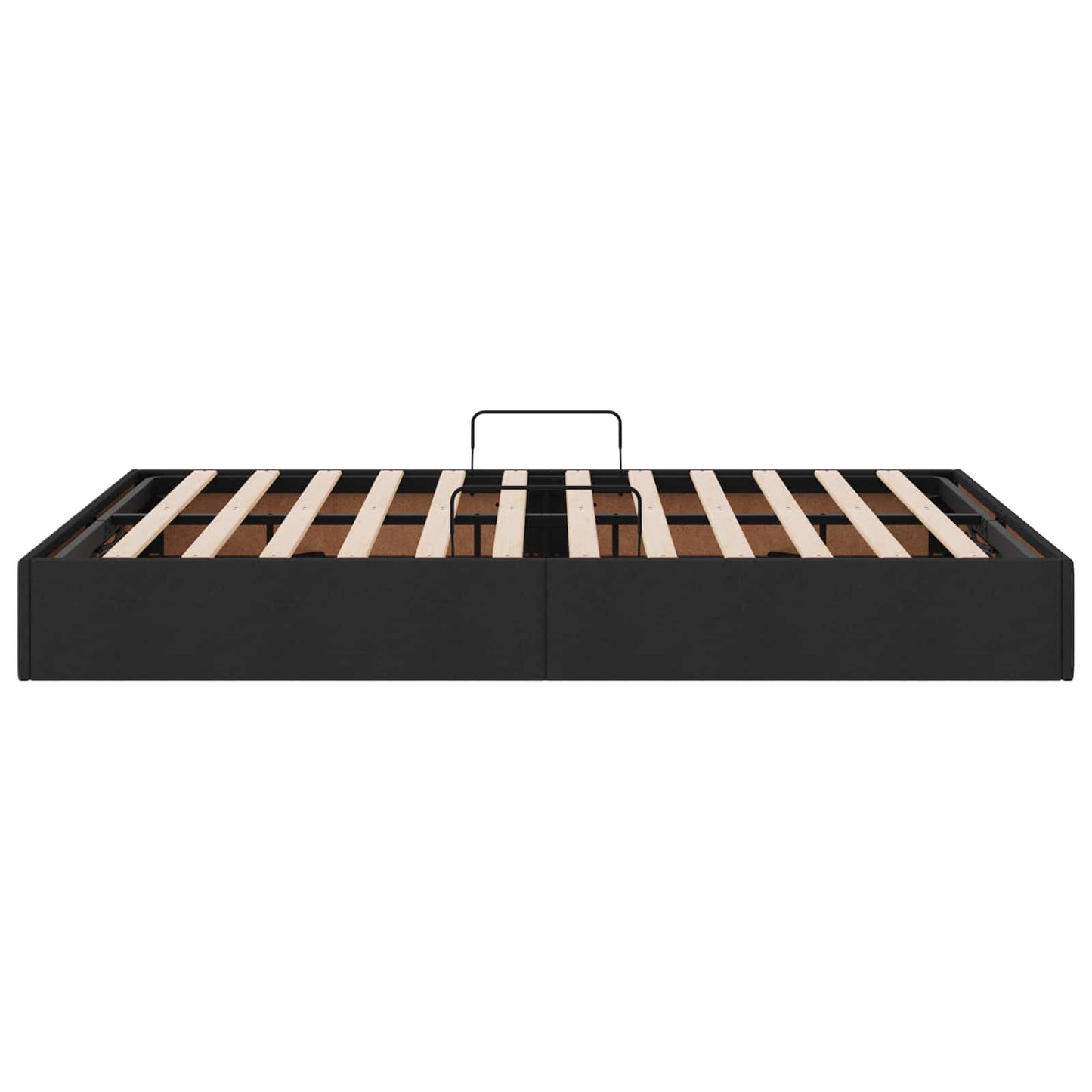 Ottoman Bedframe met opslag Zwart 140 x 190 cm Stof