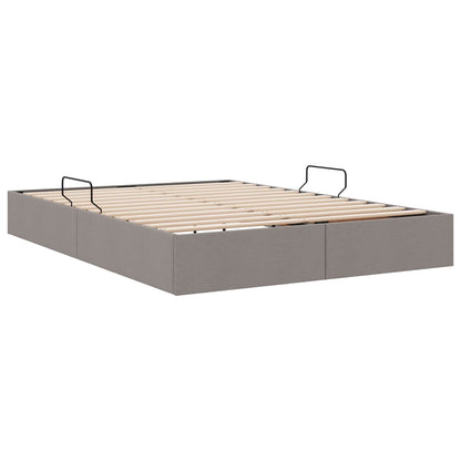 Ottoman Bedframe met opslag Taupe 140 x 190 cm Stof