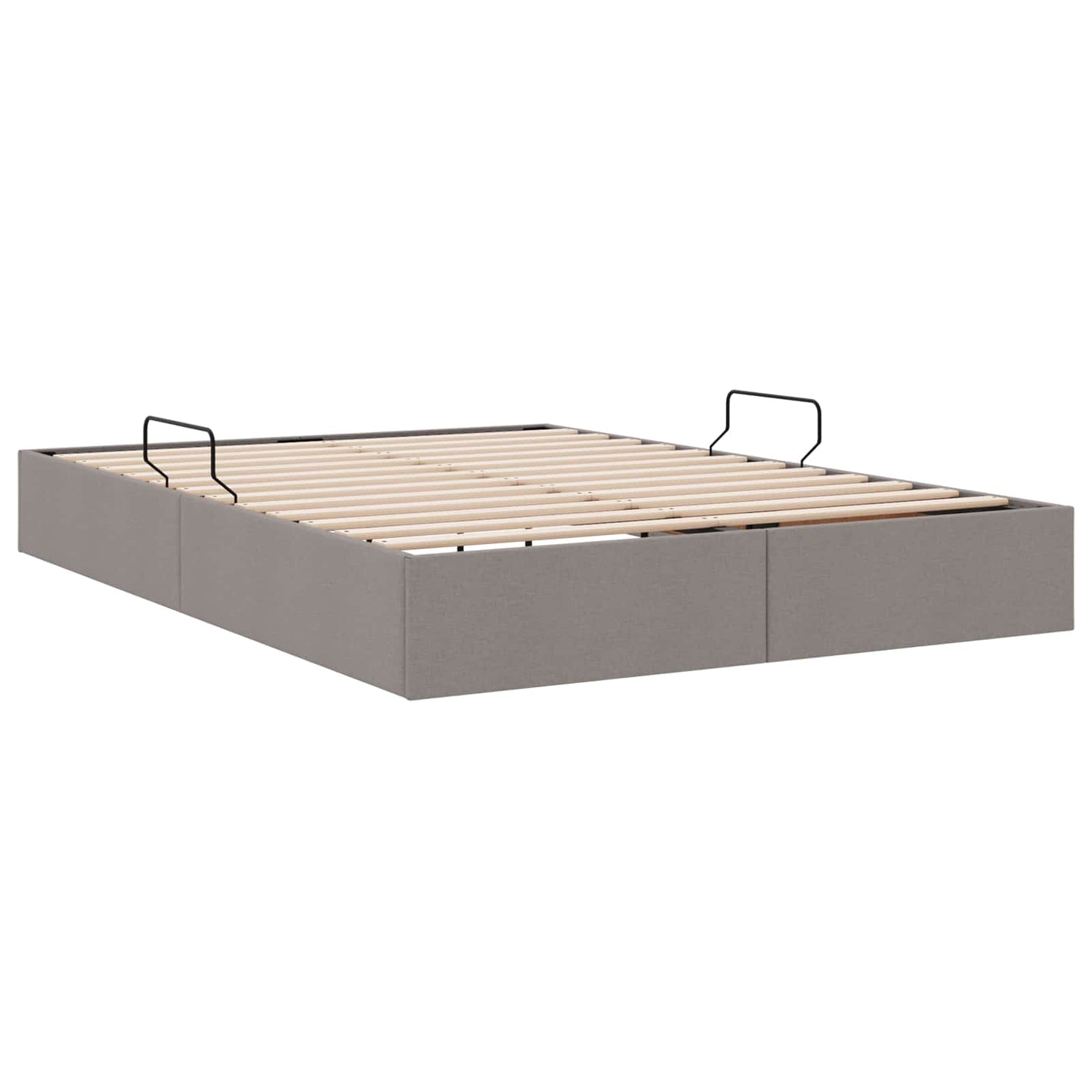 Ottoman Bedframe met opslag Taupe 140 x 190 cm Stof