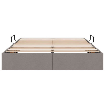 Ottoman Bedframe met opslag Taupe 140 x 190 cm Stof