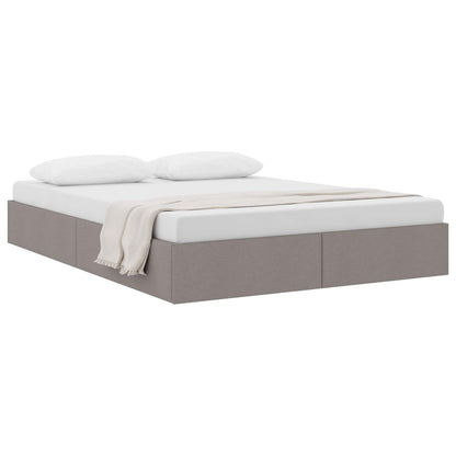 Ottoman Bedframe met opslag Taupe 140 x 190 cm Stof
