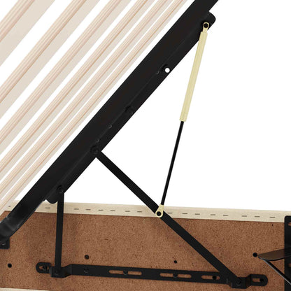 Ottoman Bedframe met opslag Crème 140 x 190 cm Stof