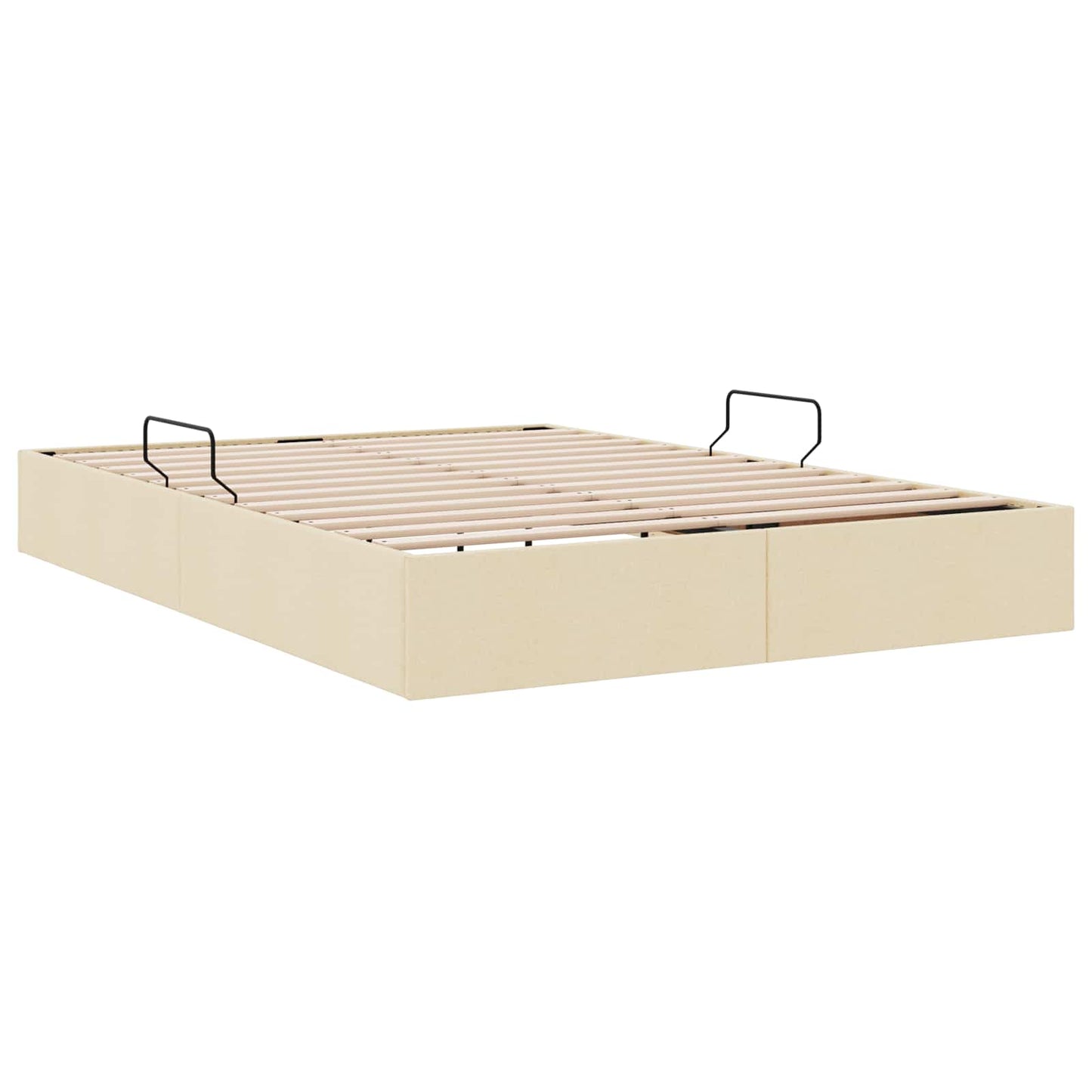 Ottoman Bedframe met opslag Crème 140 x 190 cm Stof