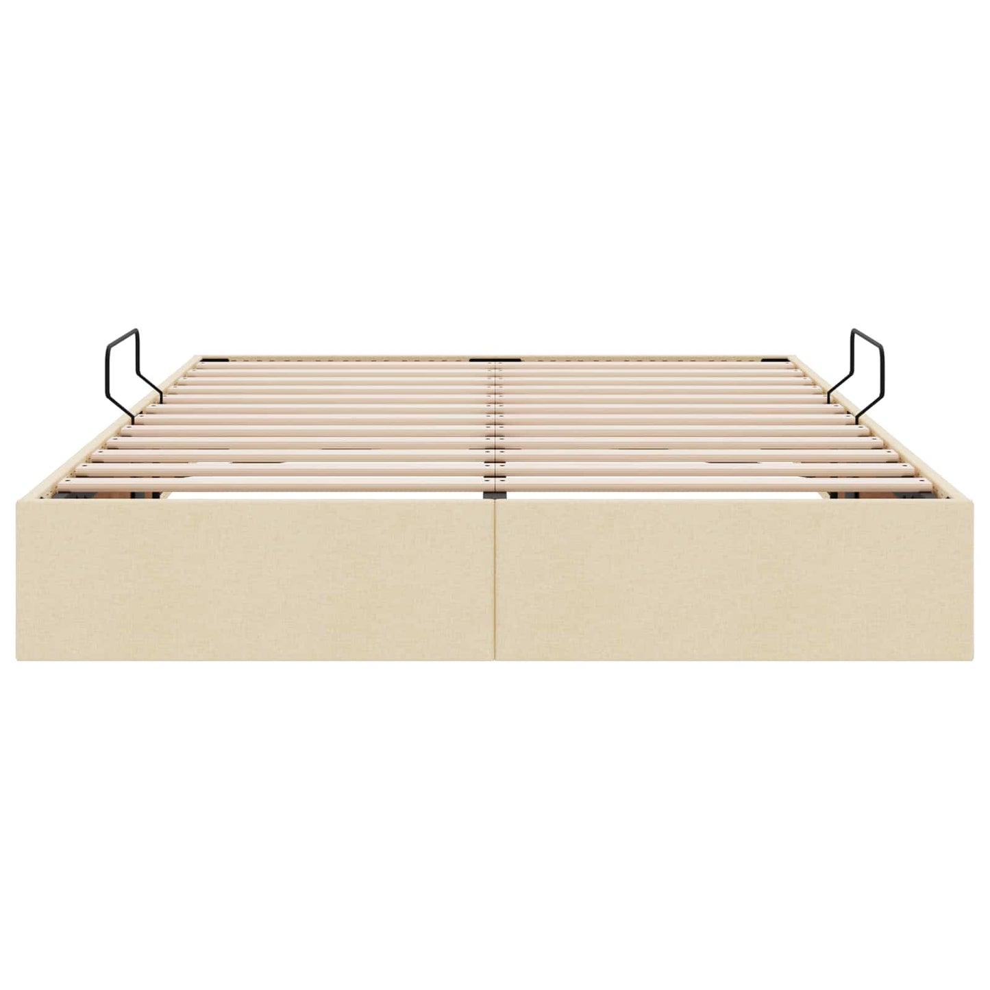 Ottoman Bedframe met opslag Crème 140 x 190 cm Stof