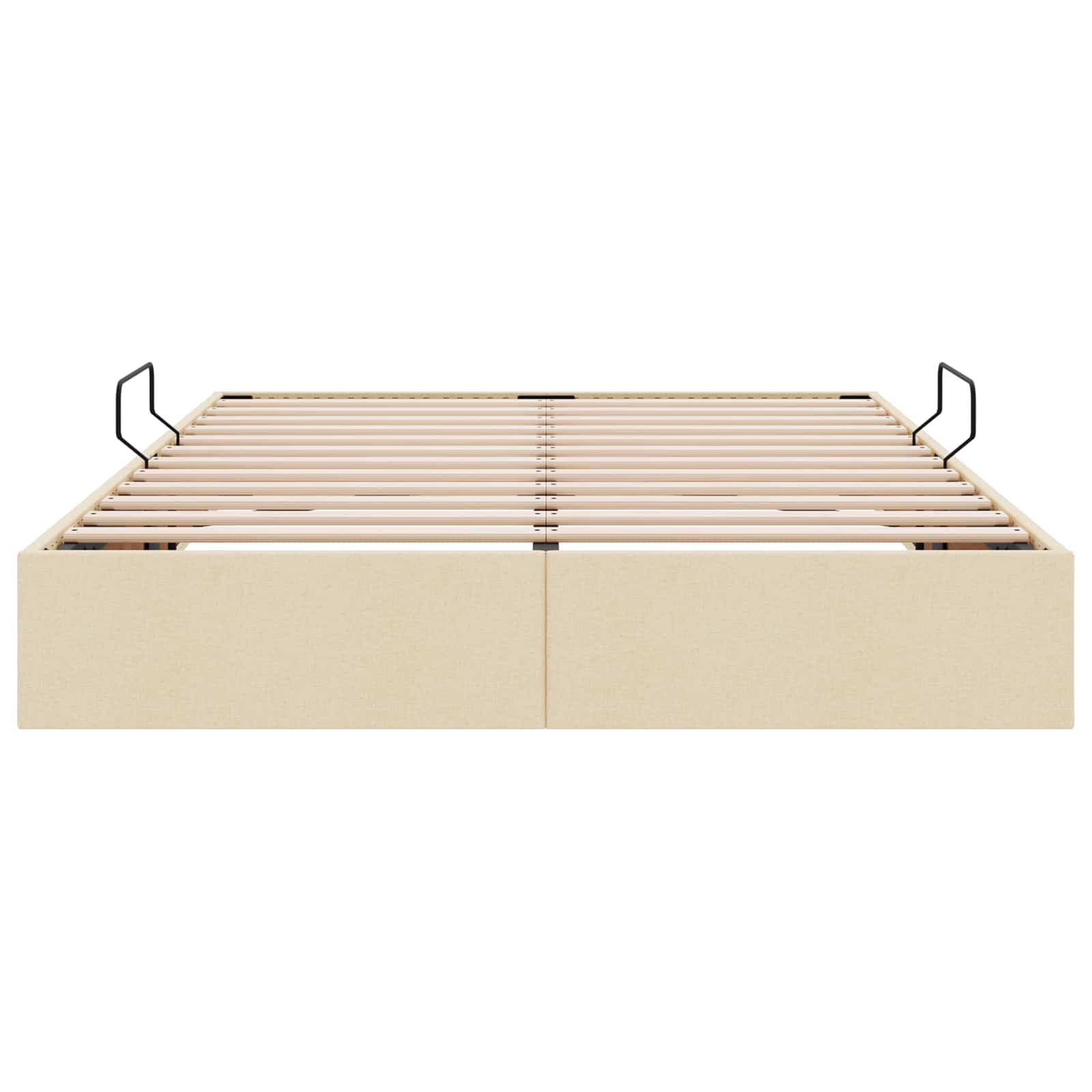 Ottoman Bedframe met opslag Crème 140 x 190 cm Stof