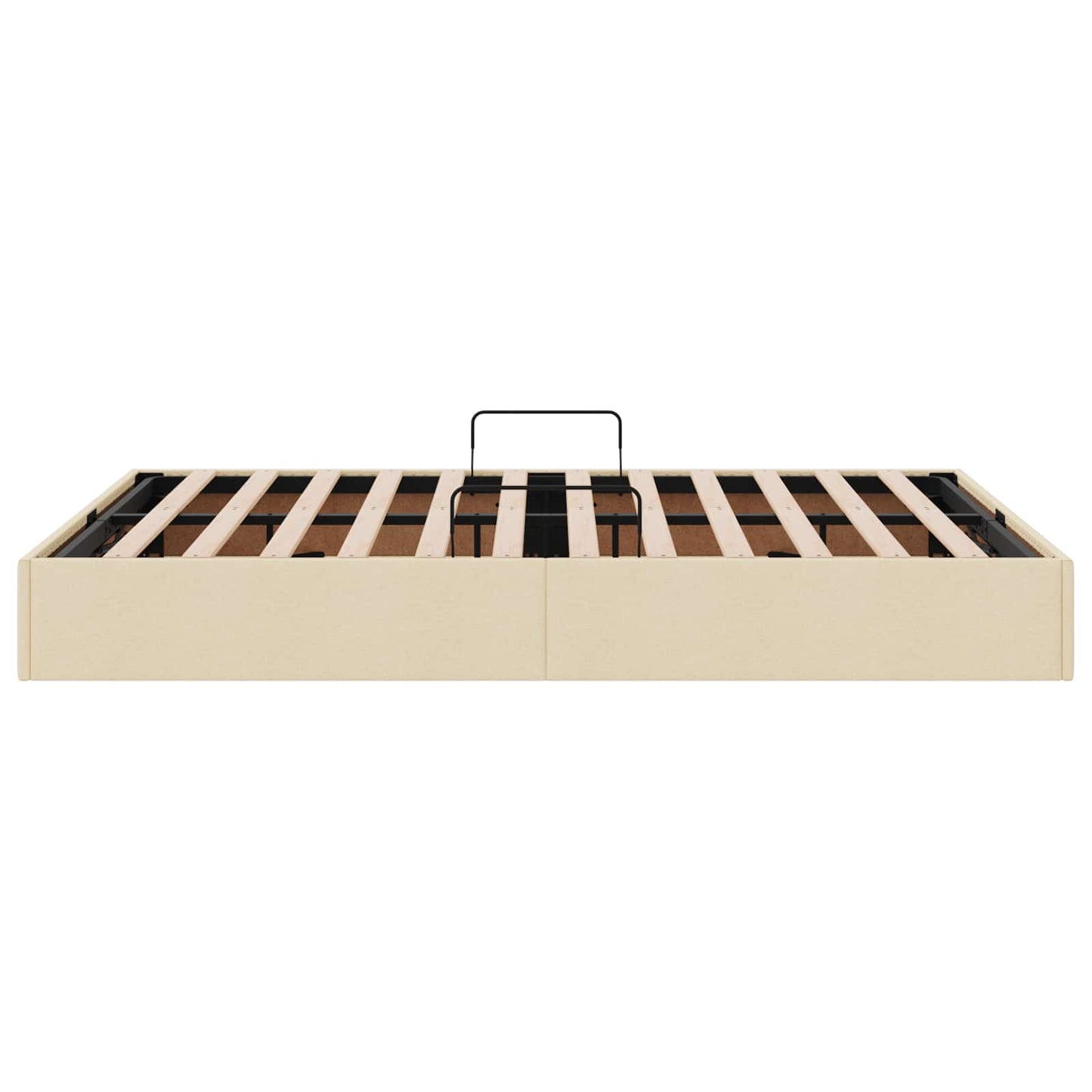 Ottoman Bedframe met opslag Crème 140 x 190 cm Stof