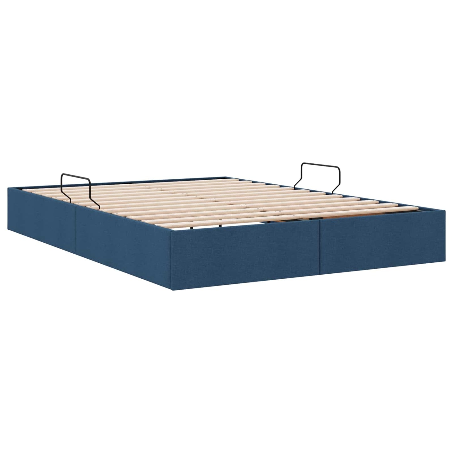 Ottoman Bedframe met opslag Blauw 140 x 190 cm Stof