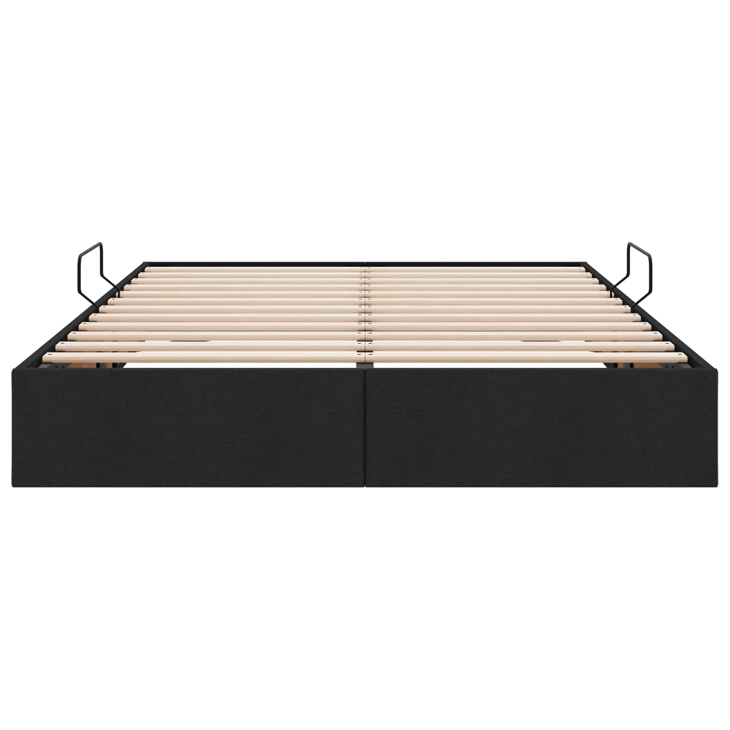 Ottoman Bedframe met opslag Zwart 140 x 200 cm Stof