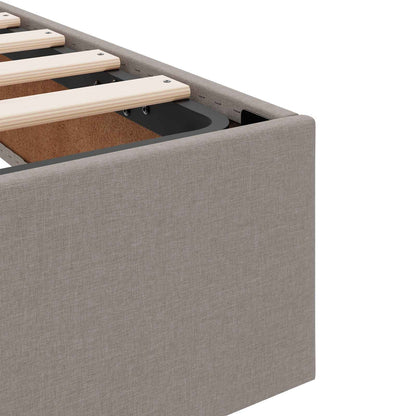 Ottoman Bedframe met opslag Taupe 140 x 200 cm Stof