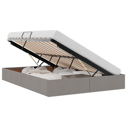 Ottoman Bedframe met opslag Taupe 140 x 200 cm Stof