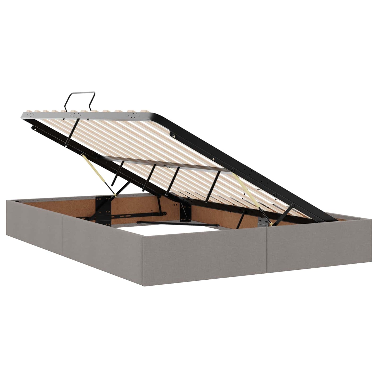 Ottoman Bedframe met opslag Taupe 140 x 200 cm Stof