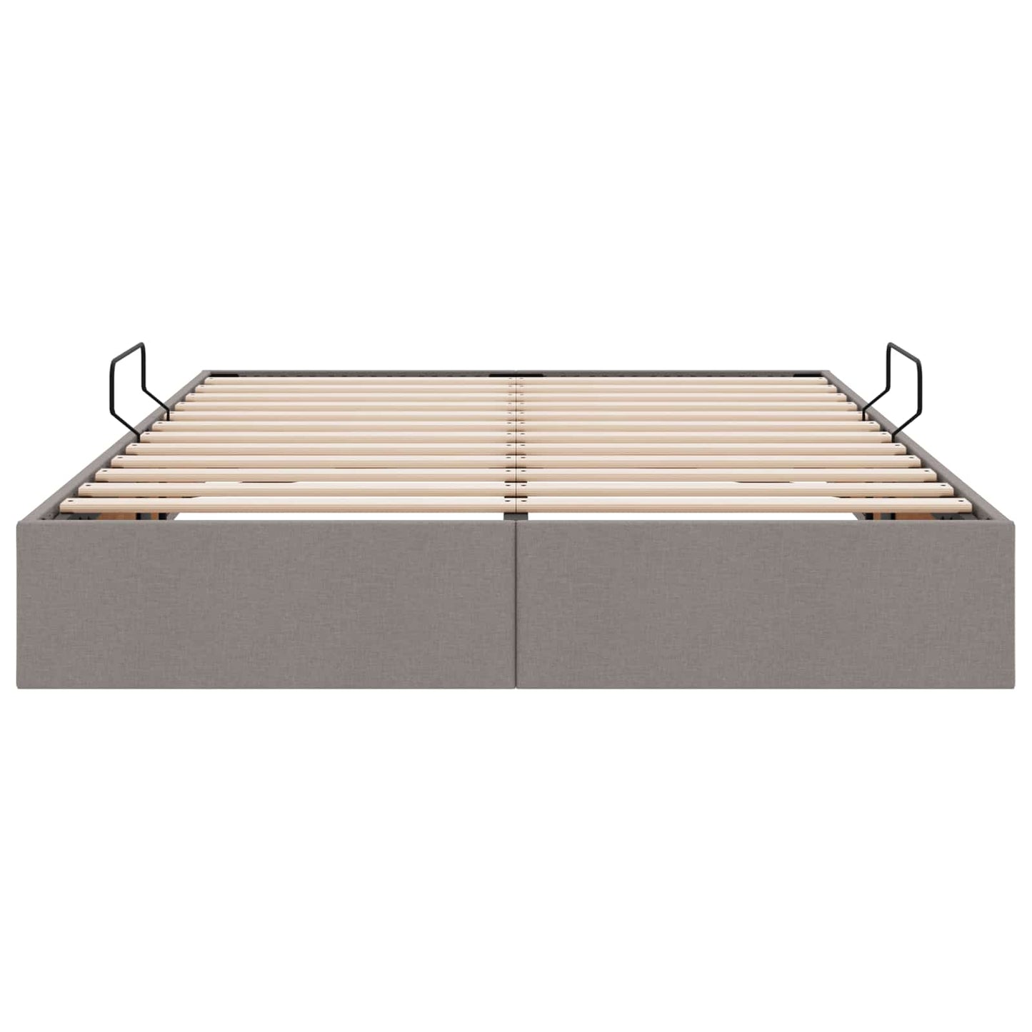 Ottoman Bedframe met opslag Taupe 140 x 200 cm Stof
