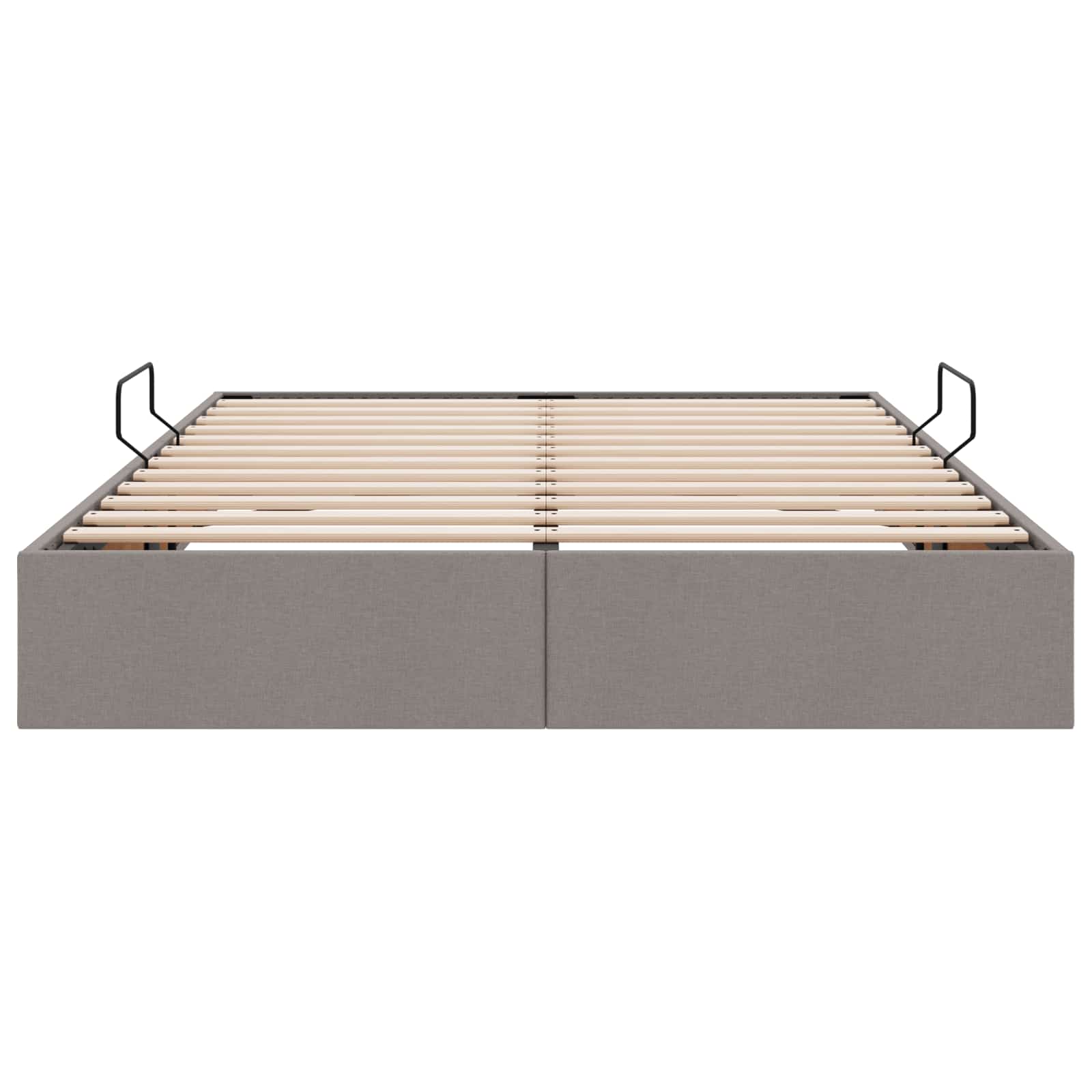 Ottoman Bedframe met opslag Taupe 140 x 200 cm Stof