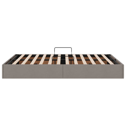 Ottoman Bedframe met opslag Taupe 140 x 200 cm Stof