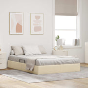 Ottoman bedframe met opslag 140x200 cm crème stof
