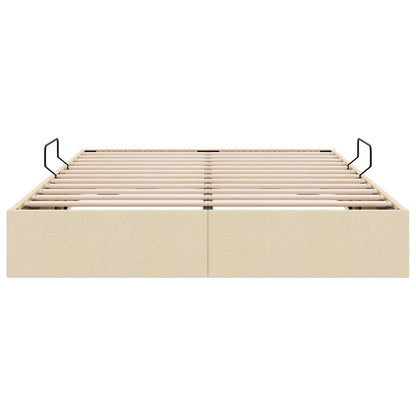 Ottoman Bedframe met opslag Crème 140 x 200 cm Stof