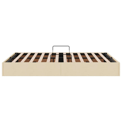 Ottoman Bedframe met opslag Crème 140 x 200 cm Stof