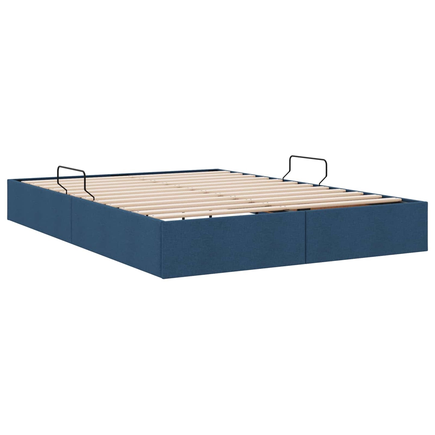 Ottoman Bedframe met opslag Blauw 140 x 200 cm Stof
