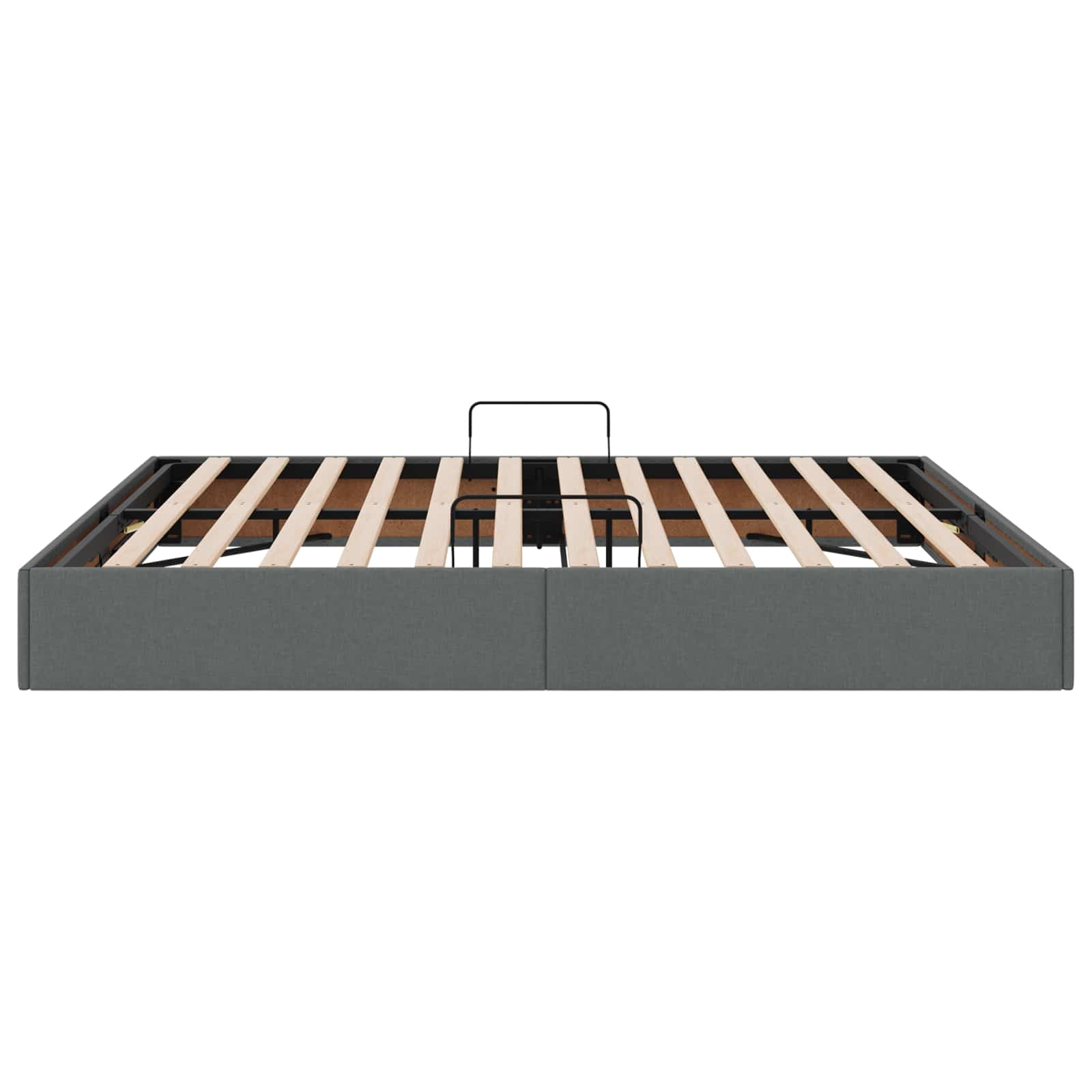 Ottoman Bedframe met opslag Donkergrijs 160 x 200 cm Stof