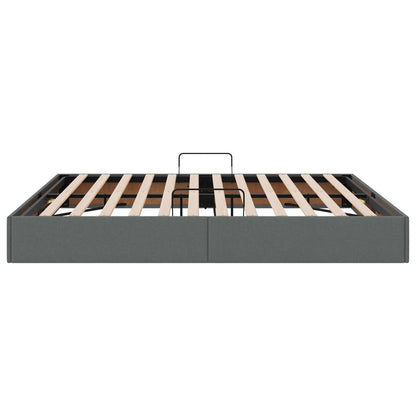 Ottoman Bedframe met opslag Donkergrijs 160 x 200 cm Stof