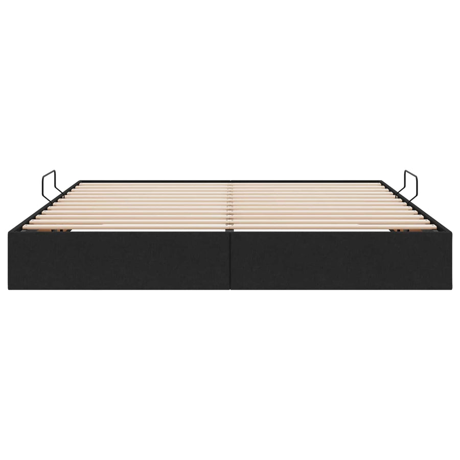 Ottoman Bedframe met opslag Zwart 160 x 200 cm Stof