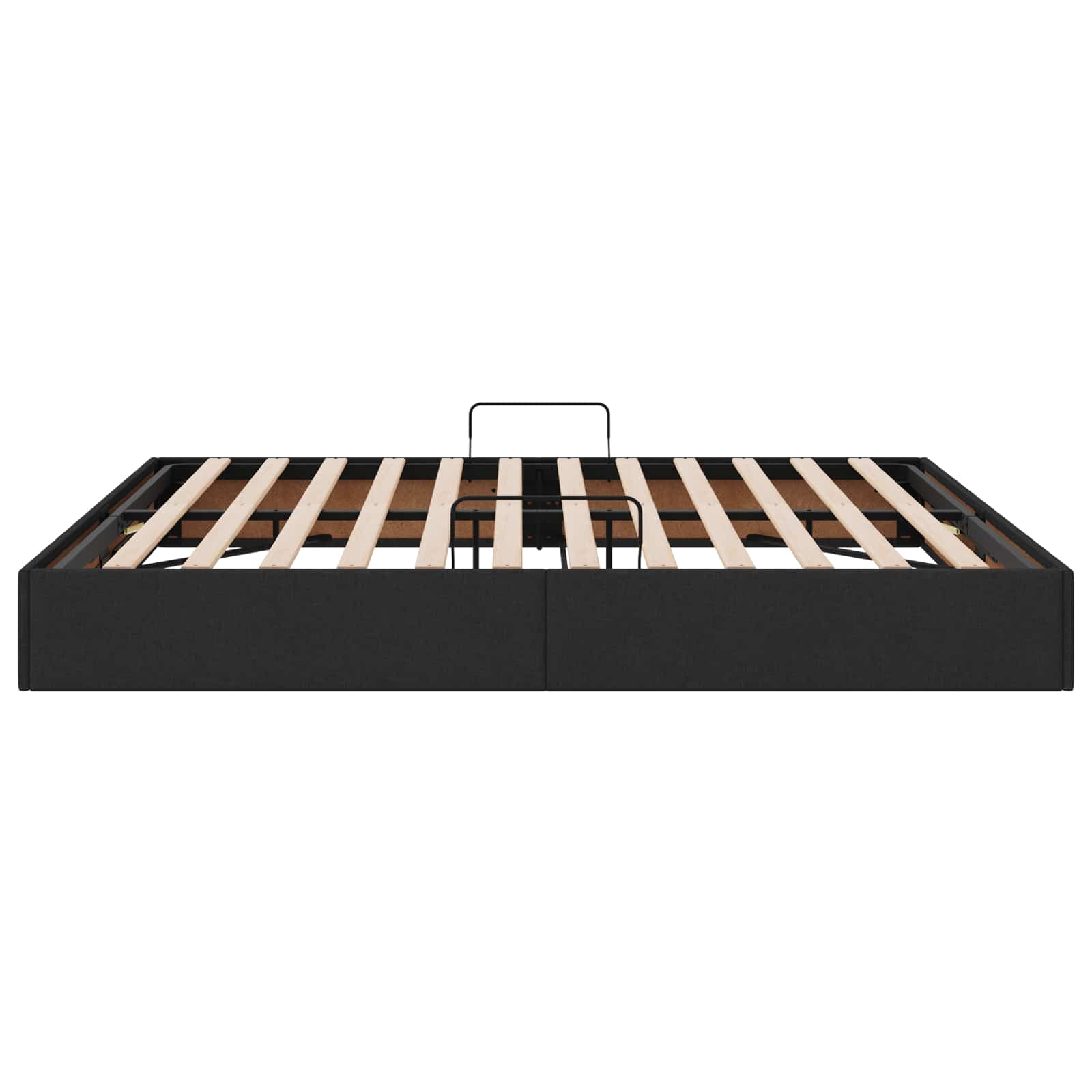 Ottoman Bedframe met opslag Zwart 160 x 200 cm Stof