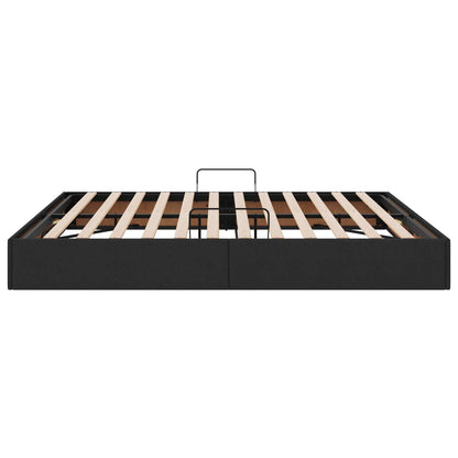 Ottoman Bedframe met opslag Zwart 160 x 200 cm Stof