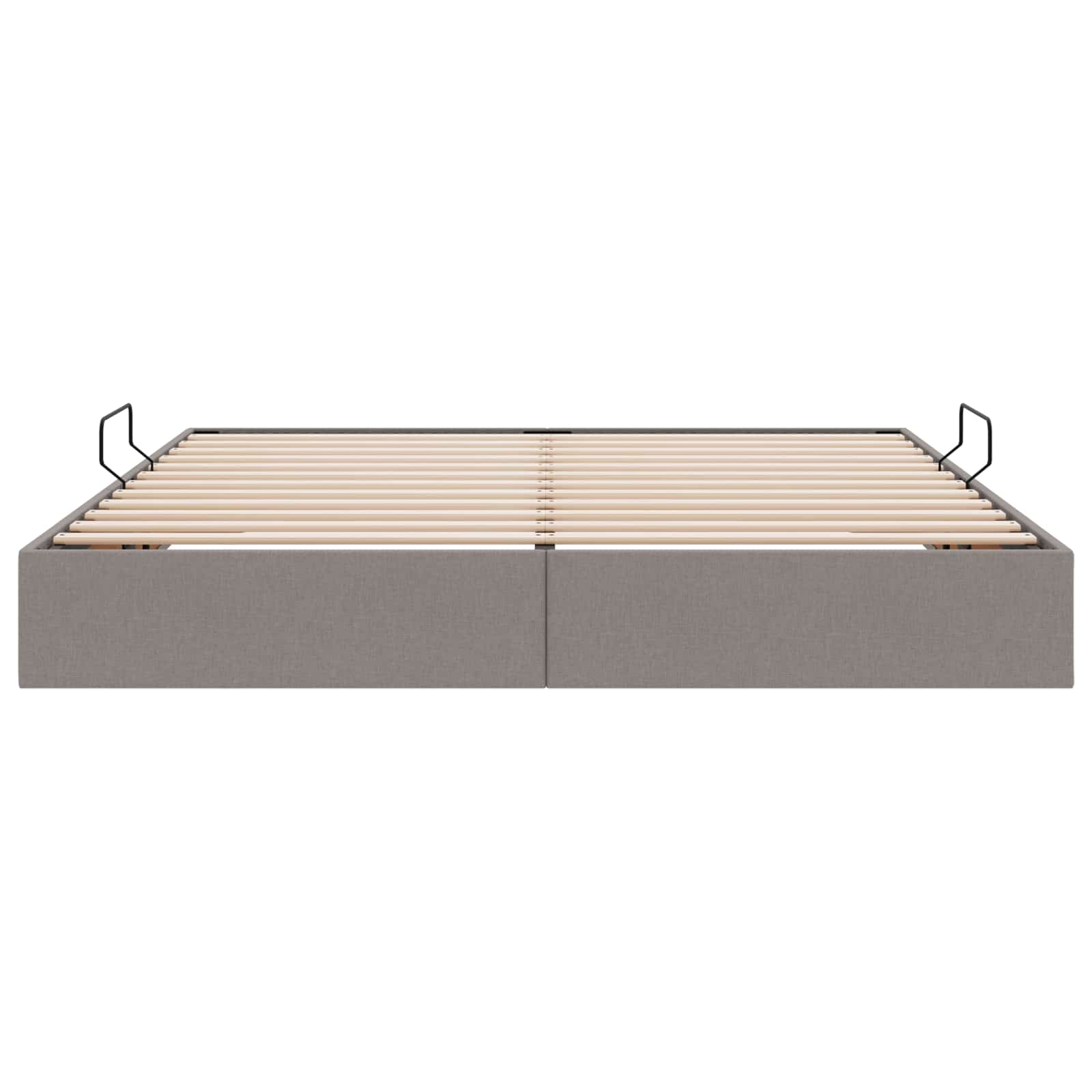 Ottoman Bedframe met opslag Taupe 160 x 200 cm Stof
