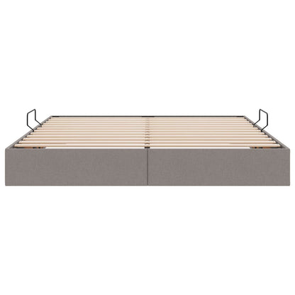 Ottoman Bedframe met opslag Taupe 160 x 200 cm Stof