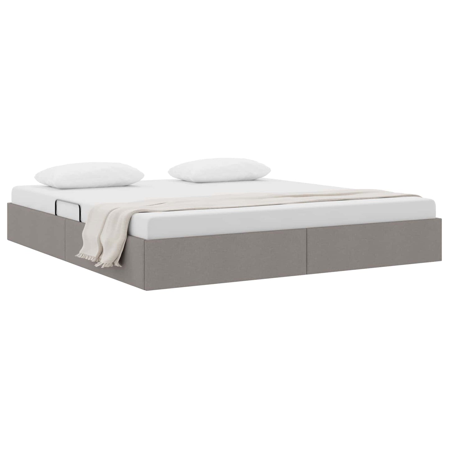 Ottoman Bedframe met opslag Taupe 160 x 200 cm Stof