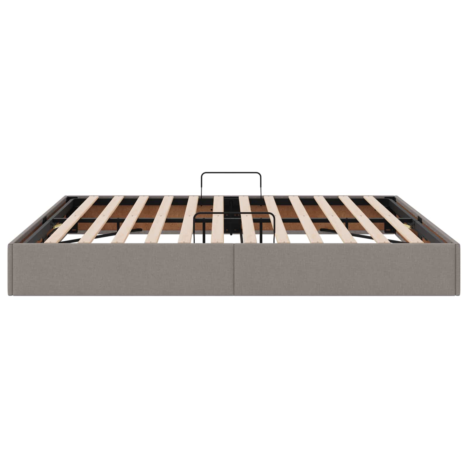 Ottoman Bedframe met opslag Taupe 160 x 200 cm Stof