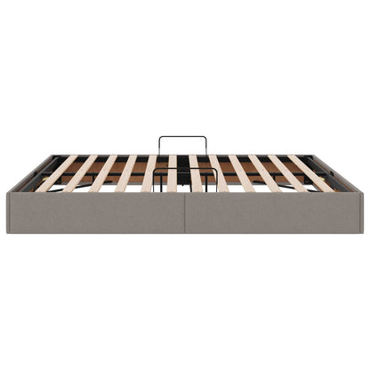 Ottoman Bedframe met opslag Taupe 160 x 200 cm Stof