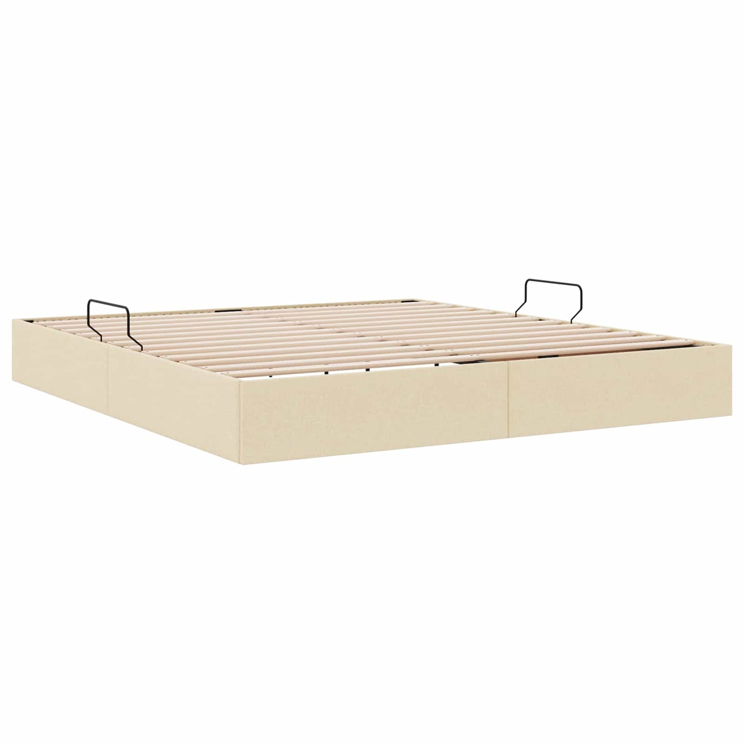 Ottoman Bedframe met opslag Crème 160 x 200 cm Stof